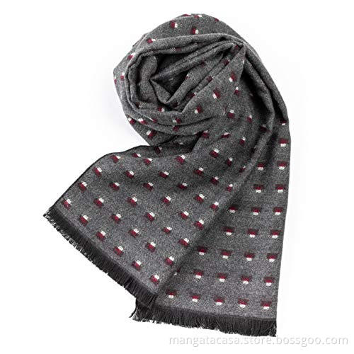 Plaid Tassel Scarf for Men